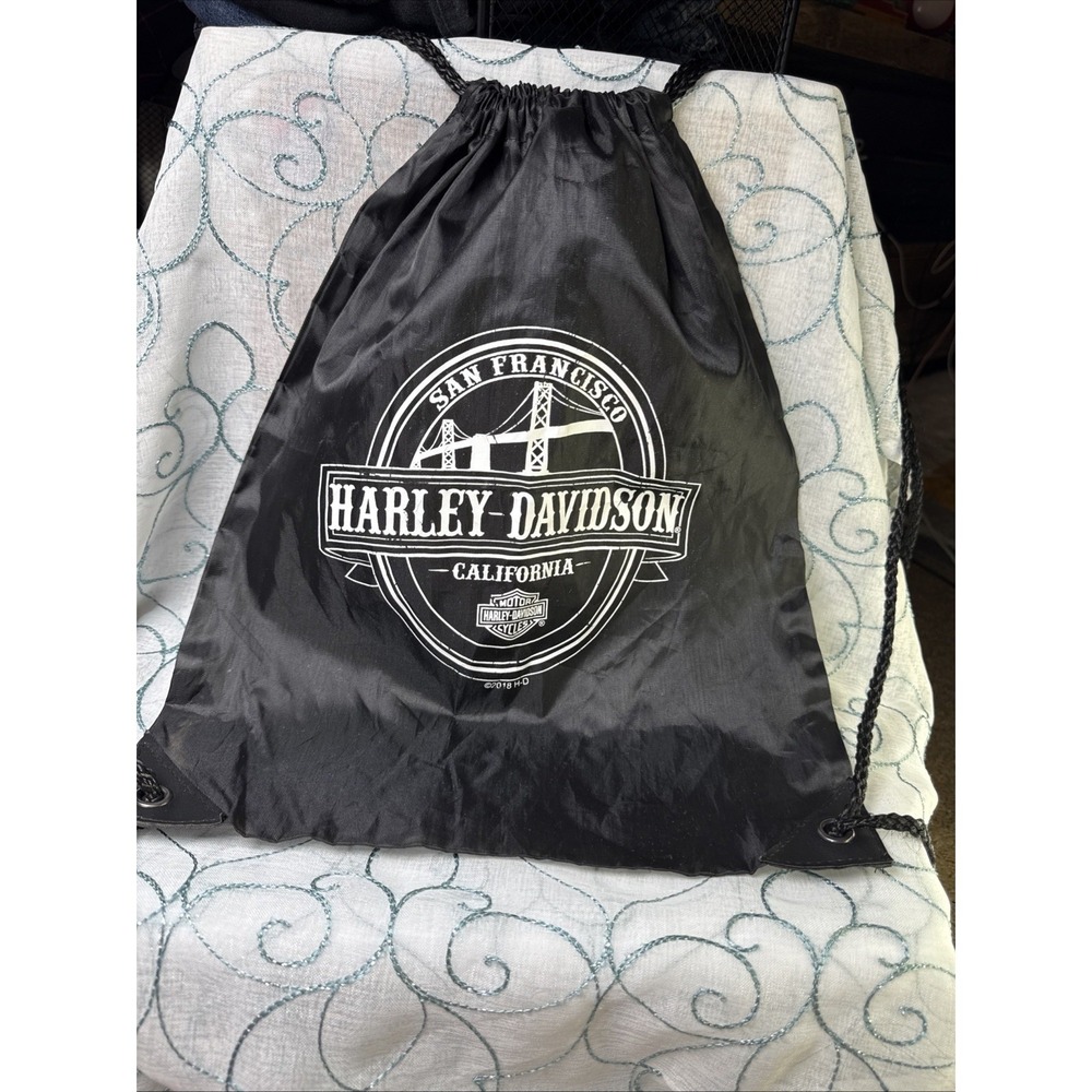 Harley-Davidson San Francisco California Drawstring Backpack Black 2018